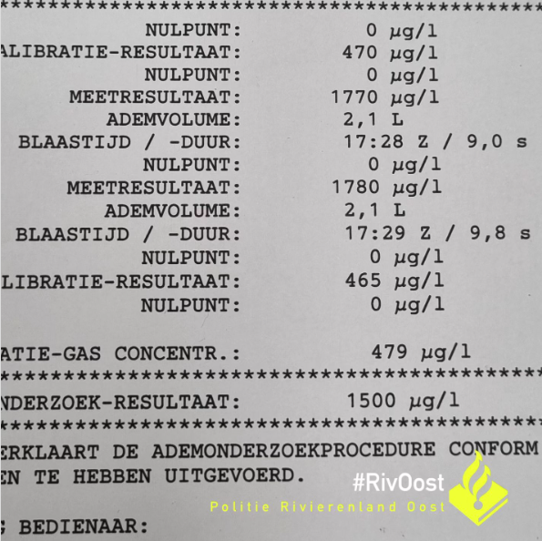 Foto: Politie Rivierenland-oost - Instagram